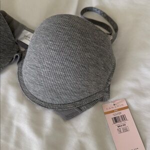 Danskin Gray Ribbed Bra